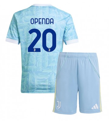 Juventus Lois Openda #20 Segunda Equipación Niños 2025-26 Manga Corta (+ Pantalones cortos)